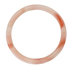 🆕Orange Jade Glass Bangle Bracelet